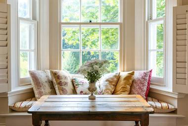 Bay window seating area