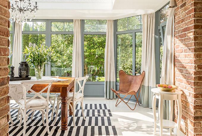 interior of warm roof conservatory